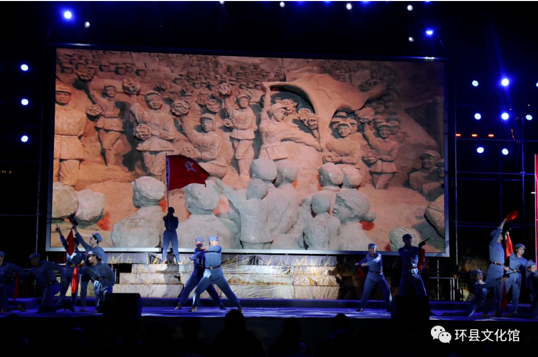 第十八届庆阳香包民俗文化节“和谐庆阳大舞台”群众文化展演环县专场文艺演出在环州故城进行预演